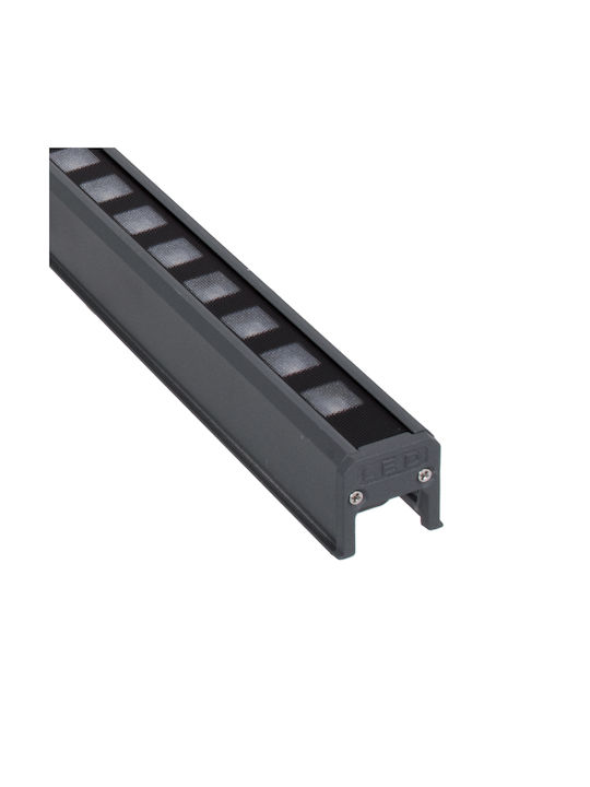 GloboStar Digi-Bar Außenstehlampe LED Wall Washer 12W RGB IP65 Grau