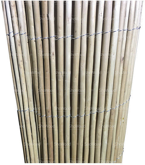Showood Bambuszaun aus Weide mit Ganzem Holz 2x5m