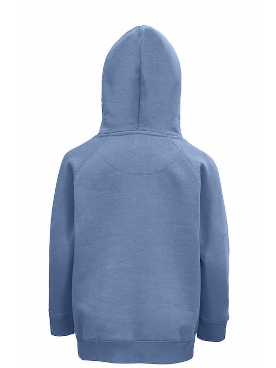 Kinder Sweatshirt, Bio " Snowboarden in den Bergen " Blau