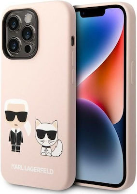 Karl Lagerfeld Liquid Silicone Back Cover Pink (iPhone 14 Pro)