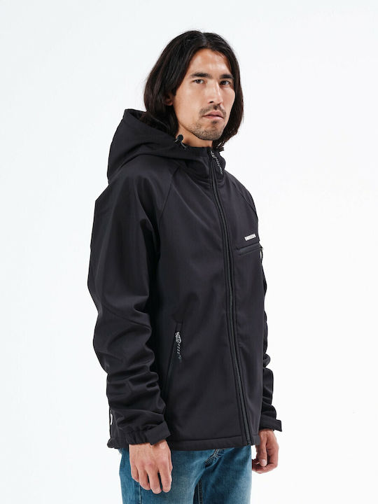 Winter Jacket Softshell Waterproof and Windproof Black