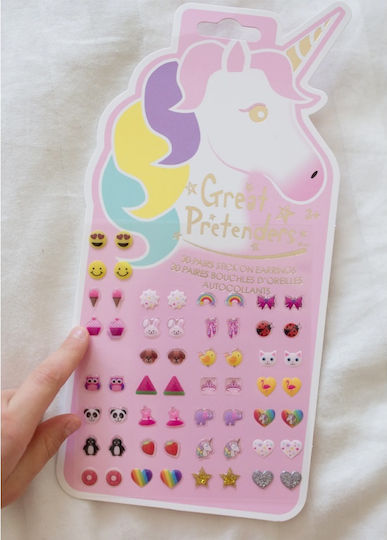 Great Pretenders Unicorn Stick-On Earrings Kids Toy Jewel