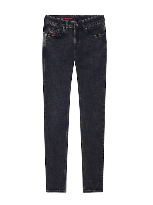 1979 Sleenker Herren Jeanshosen Elastisches Skinny Verjüngt Anwendung Noir