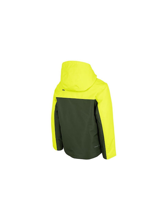 4F Kids Sports Jacket short Hooded Yellow