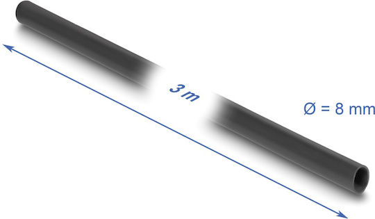 DeLock Heat-Shrink Tubing 8mm x 3m Black 19000