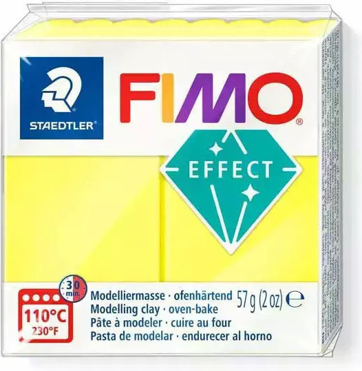 Staedtler Fimo Effect Neon Yellow Πολυμερικός Πηλός 57gr