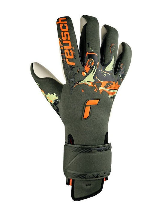 Reusch Pure Contact Gold X Adaptive Flex Adults Goalkeeper Gloves Green