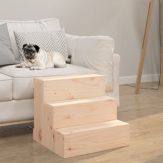 vidaXL Car Steps for Dog Brown