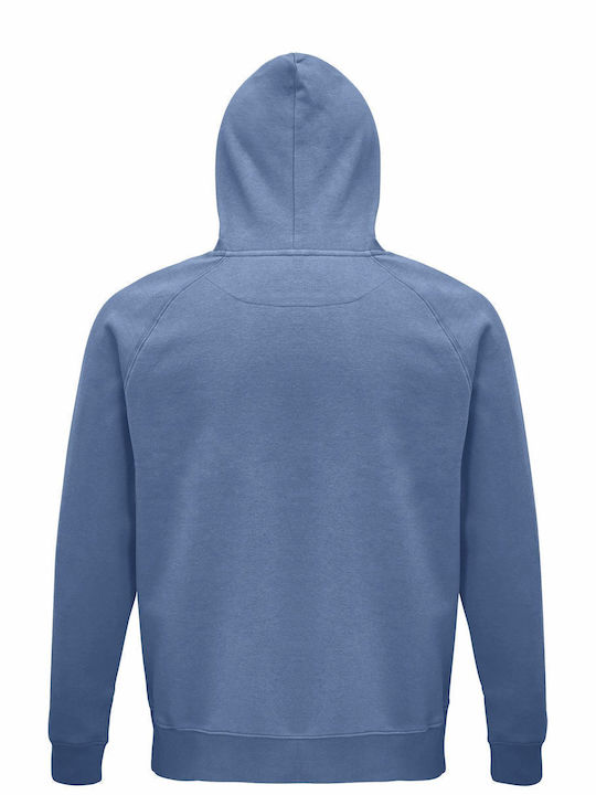 Hoodie Unisex, Organic " One Piece Ace Card ", Blue