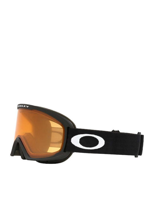 Oakley O-Frame 2.0 Pro Mască de schi și snowboard pentru adulți, neagră cu lentilă portocalie