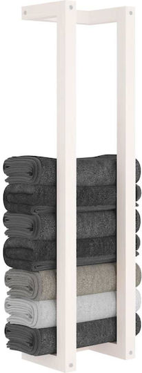 vidaXL Ράγα Μπάνιου Μονή Επιτοίχια με Βίδες ​23x90cm Λευκή