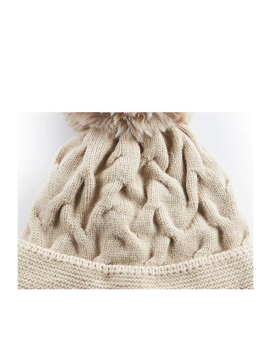 Verde Pom Pom Beanie Beanie in Beige color