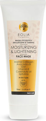 Eolia Cosmetics Moisturizing & Lightening Face Moisturizing / Brightening Mask 75ml