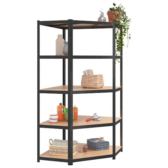 vidaXL Γωνιακή Ραφιέρα Dexion Γαλβανιζέ 90x90x180εκ. με 5 Ράφια Συνολικής Αντοχής 875kg