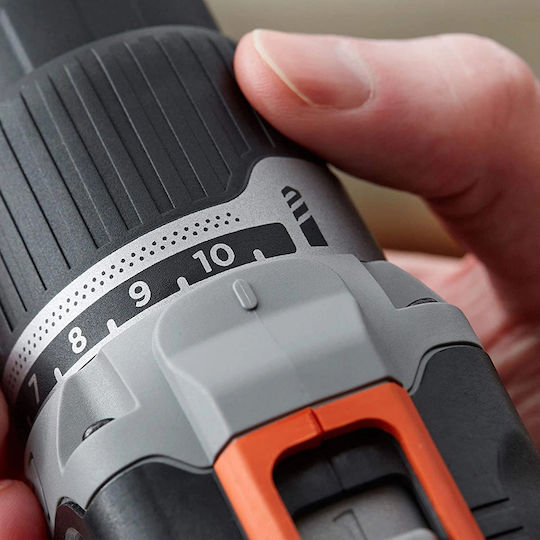 Black & Decker BCD001C2 Κρουστικό Δραπανοκατσάβιδο Μπαταρίας 18V 2x1.5Ah