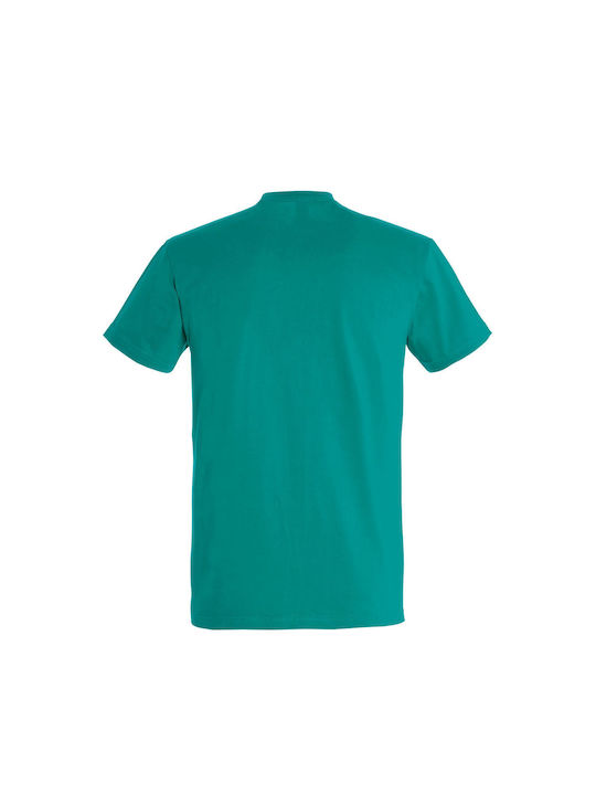 T-shirt Unisex " Snowboard Slide Design " Emerald