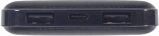 Gembird Power Bank 10000mAh with 2 USB-A Ports Black