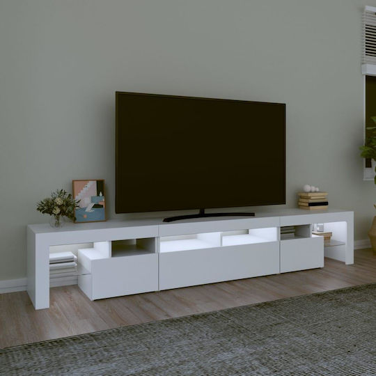 Stand TV cu Iluminare LED Alb L230xA36.5xÎ40cm