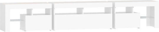 Stand TV cu Iluminare LED Alb L230xA36.5xÎ40cm