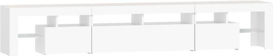 Stand TV cu Iluminare LED Alb L230xA36.5xÎ40cm