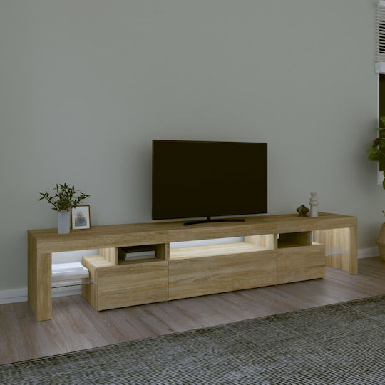 TV-Ständer mit LED-Beleuchtung Sonoma Eiche M215xT36.5xH40cm