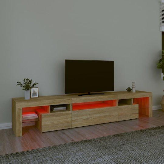 TV-Ständer mit LED-Beleuchtung Sonoma Eiche M215xT36.5xH40cm