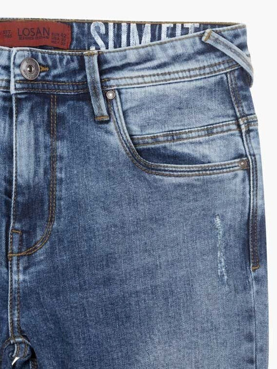 Men's Jeans Pants with Slim Fit Blue
