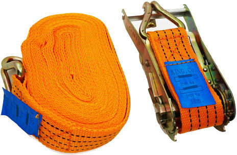 Auto Gs Ιμάντας Αποσκευών Αυτοκινήτου 900x5cm με Καστάνια Πορτοκαλί
