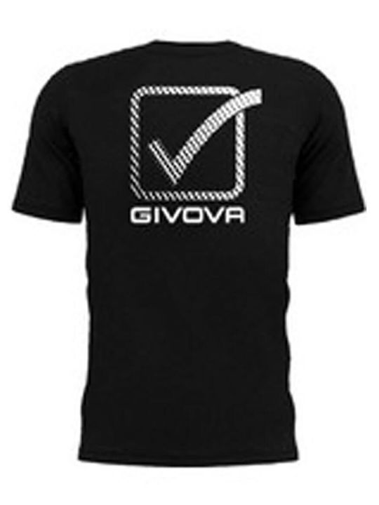 Givova Men's Athletic T-shirt Short Sleeve Black