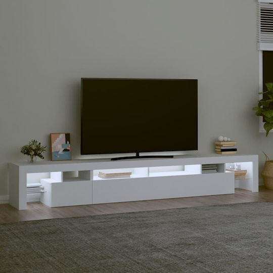 Έπιπλο Τηλεόρασης με Φωτισμό LED Λευκό Μ260xΠ36.5xΥ40cm