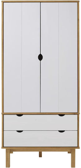 Ușă dublă Dulap de Haine Brown / White 76.5x53x172cm