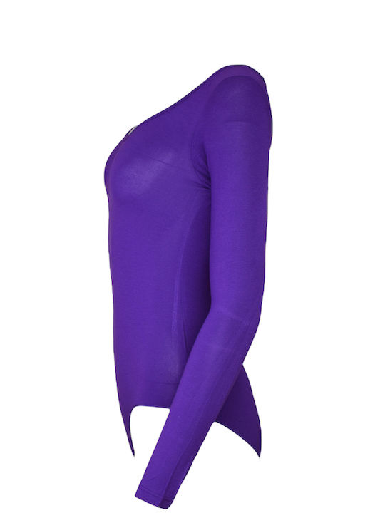 Lingerie Long Sleeve Bodysuit Purple