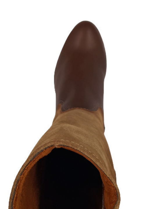 Anatomic Leather Women's Boots with Zipper Marvi5 Brown MARVI5