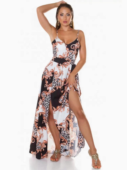 Rochie Maxi Florală maro