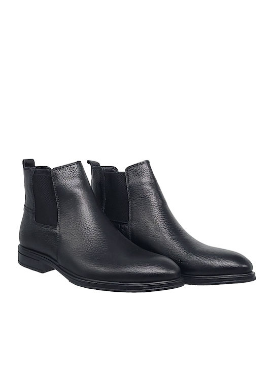 Leder Schwarz Chelsea Stiefeletten