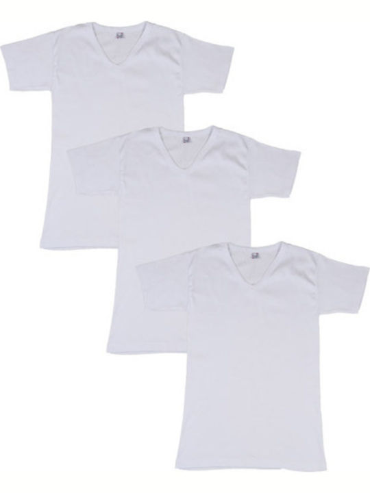 Onurel 118 Men's Short Sleeve Undershirts White 3Pack