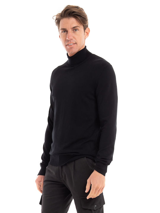 Scotch & Soda Men's Long Sleeve Sweater Turtleneck Black