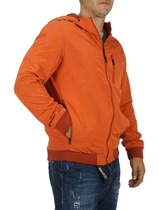 Jack & Jones Men's Winter Bomber Jacket Orange