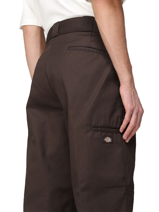 Double Knee Trousers in Loose Fit Brown