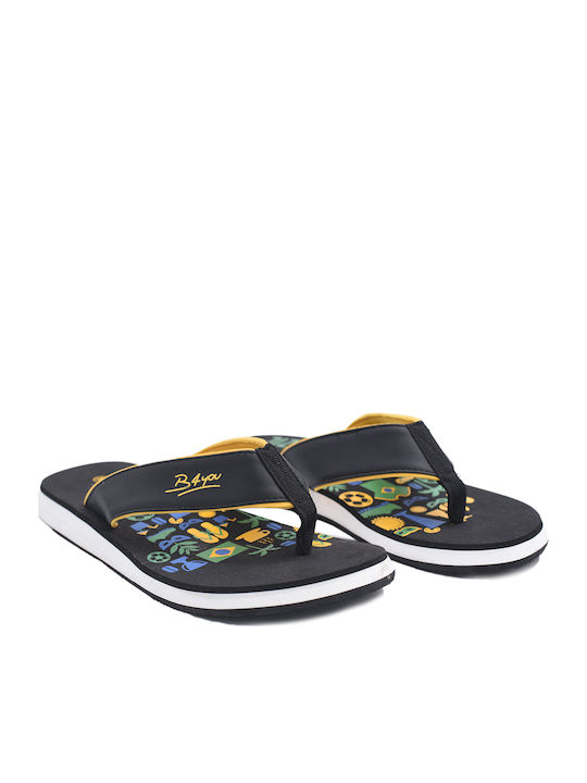 Brazil Men's Flip Flops Black