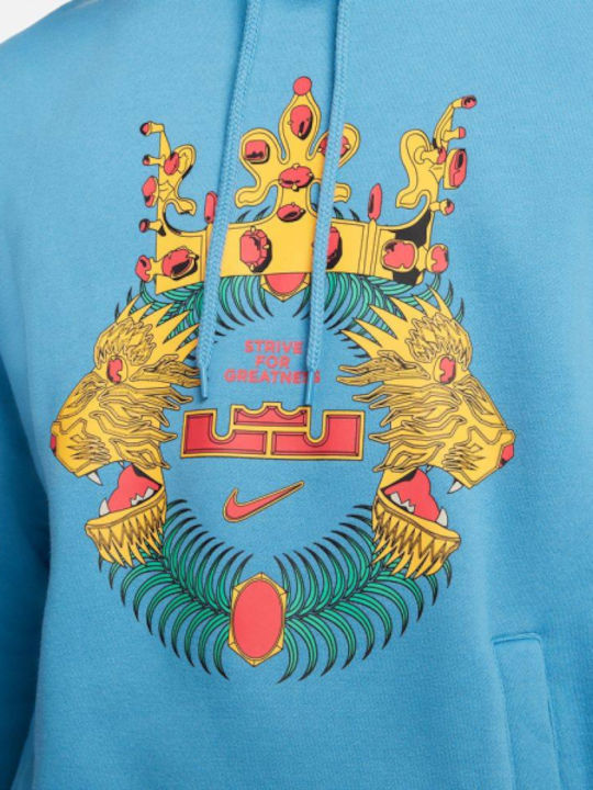 Lebron James Sweatshirt with Hood Dutch Blue