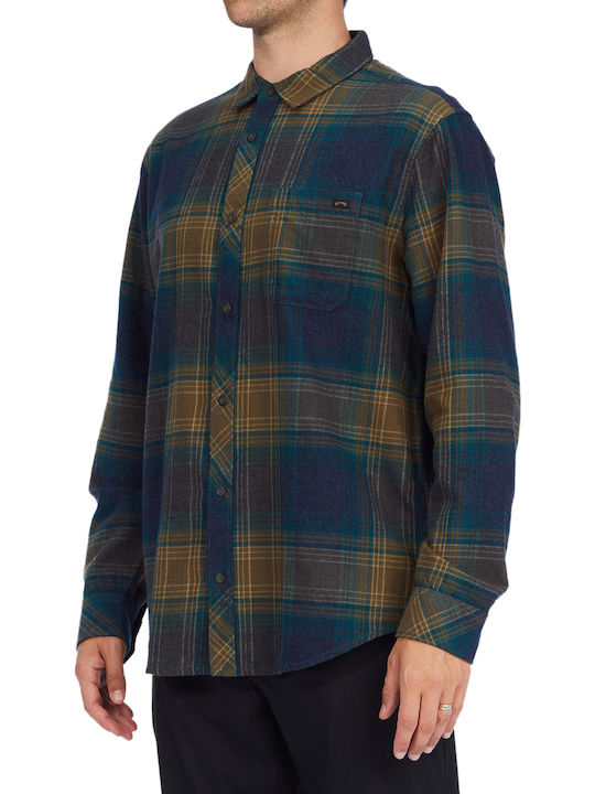 Coastline Long-sleeved Flannel Shirt Checked Real Teal