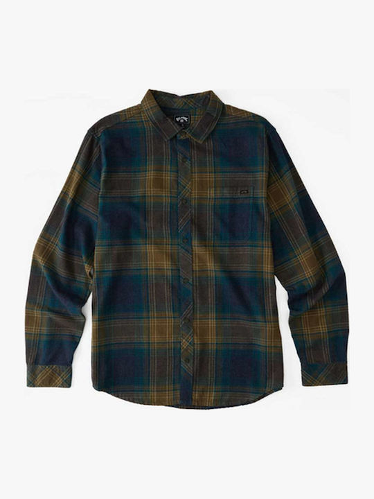 Coastline Long-sleeved Flannel Shirt Checked Real Teal