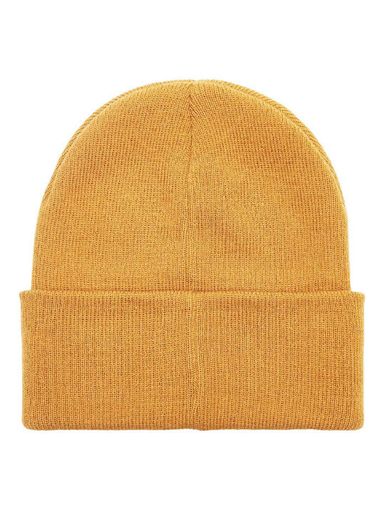 Obey Icon Eyes Knitted Beanie Cap Satin Brass