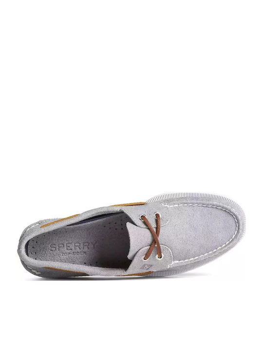 Men's Suede Boat Shoes Gray