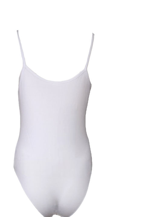 Apple Boxer Bodysuit pentru femei Alb