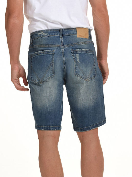 Biston Herrenshorts Jeans Blau