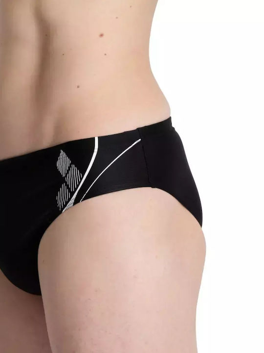 Men's Swimwear Slip Black with Patterns