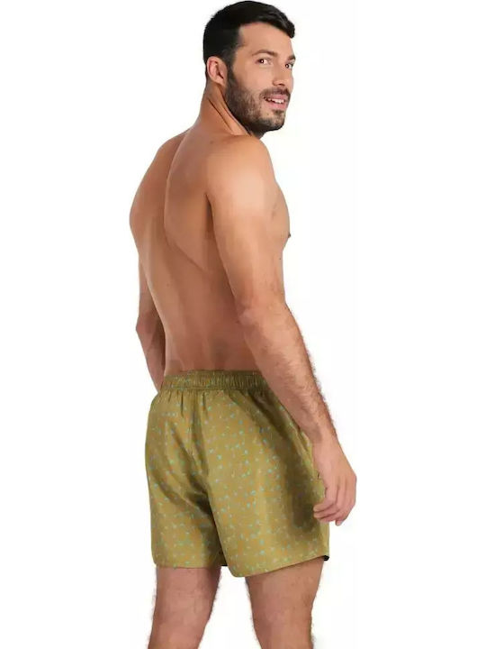 Herren Badebekleidung Shorts Khaki Blumen