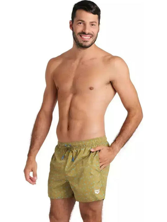 Herren Badebekleidung Shorts Khaki Blumen